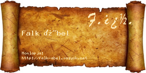 Falk Ábel névjegykártya